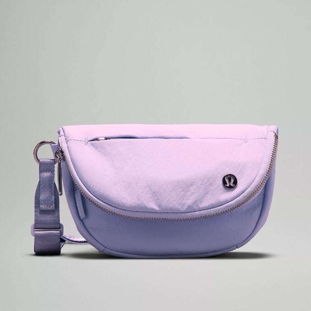 lululemon athletica Lilac Lavender Half-Moon Crossbody Shoulder Bag